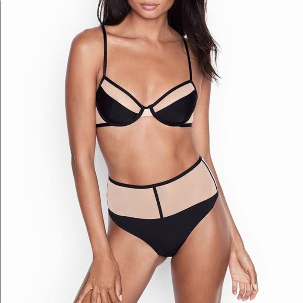 Victoria's Secret Cream Unlined Mesh Demi Bra - Picture 2 of 4